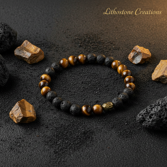 Bracelet flat lay sable noir cristaux