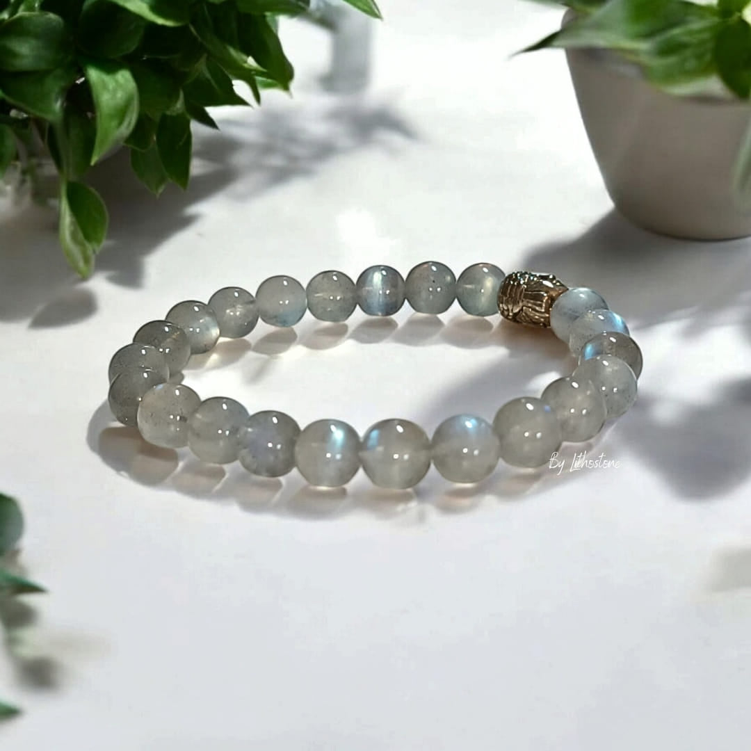Bracelet Femme - Labradorite – Protection & Intuition | Pierres Naturelles - Fait Main Lithostone Creations
