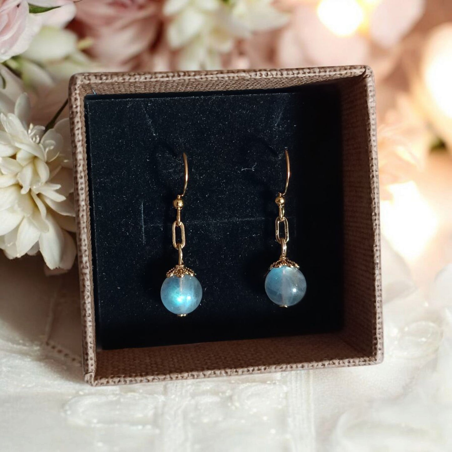 Boucles d’oreilles en Labradorite – Protection & Lumière intérieure