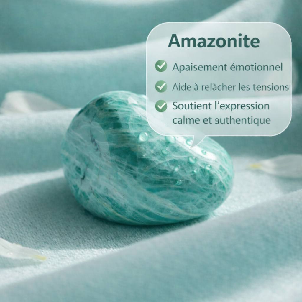 Boucles d’oreilles en Aventurine & Amazonite – Cœur doré & Harmonie intérieure