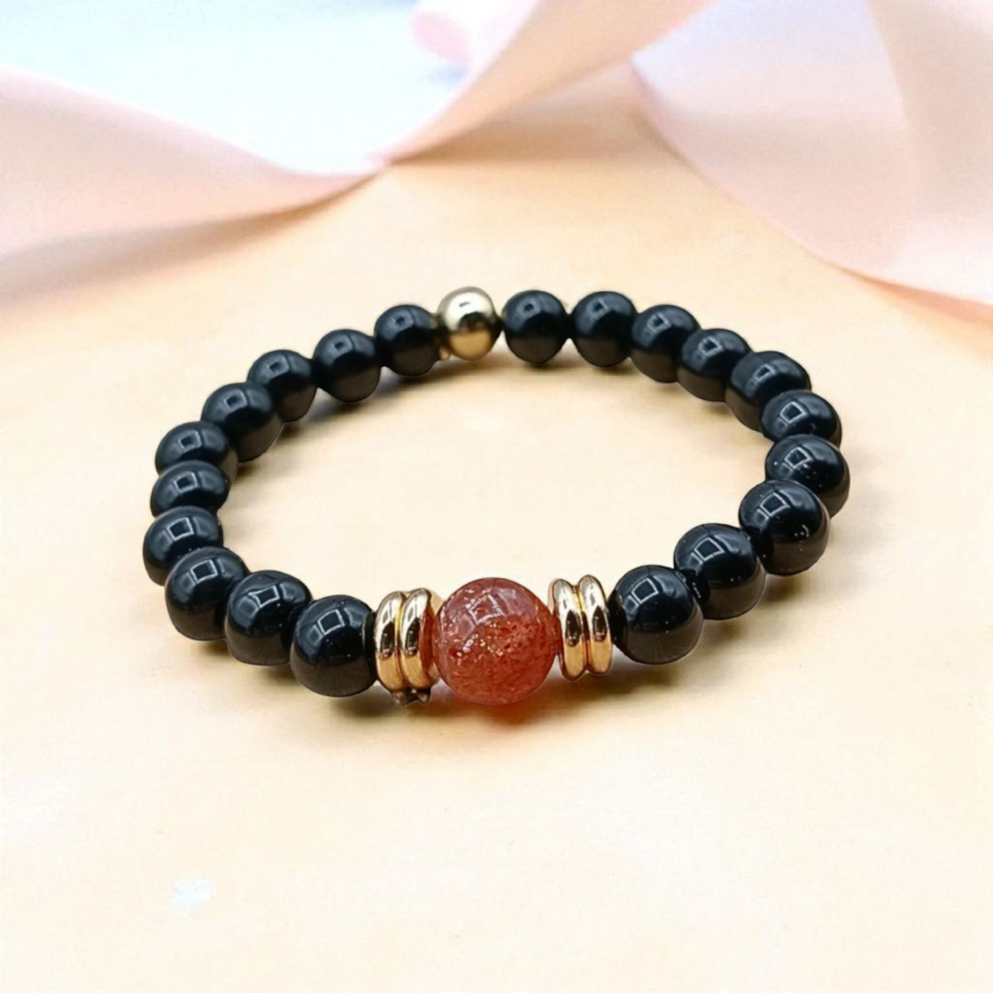 Pierre de Soleil. agate noire Lithostone Creations