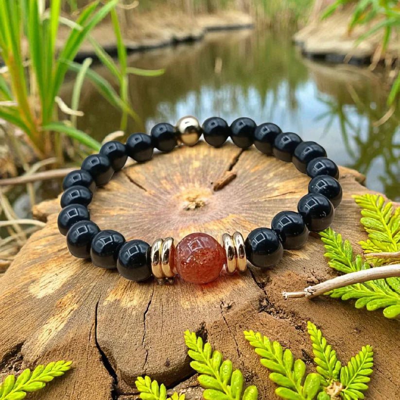 Parure Pierres de Soleil. Agate. Faite à la main