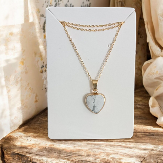 Collier Howlite. Pierre Naturelle Lithostone Créations