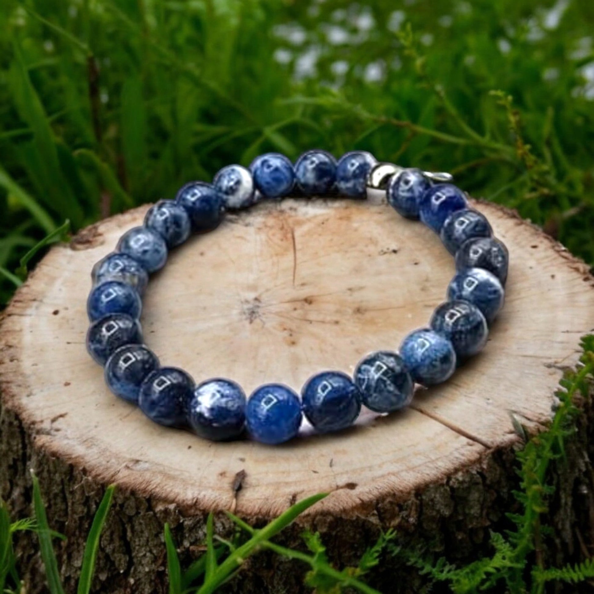 Bracelet Homme Fait à la main. Sodalite – Apaisement et Clarté | Pierres Naturelles Lithostone Creations