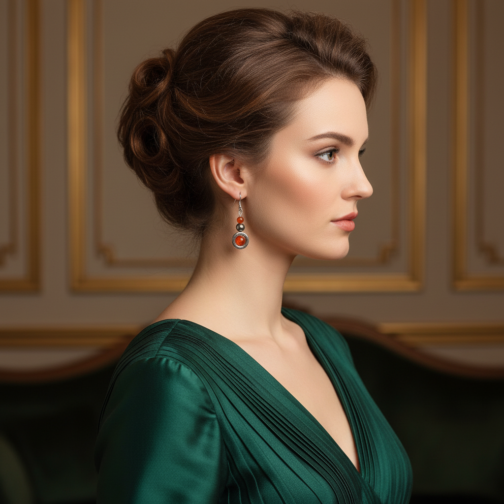 Boucles soirée chignon