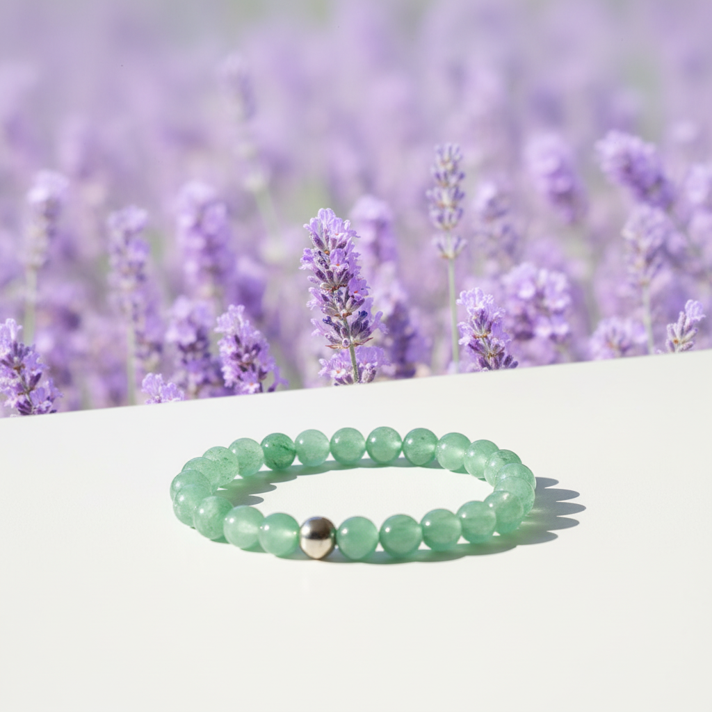 Bracelet aventurine avec lavande