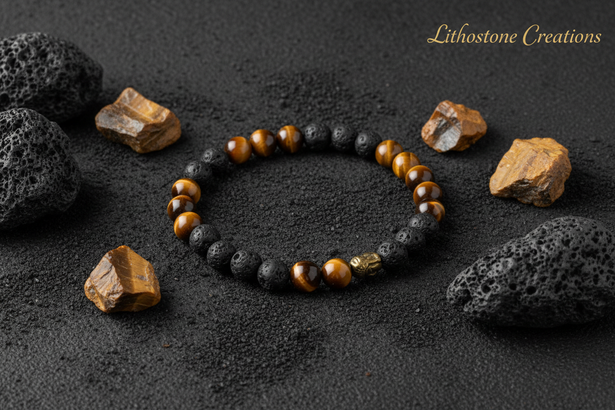 Bracelet et pierres minimaliste