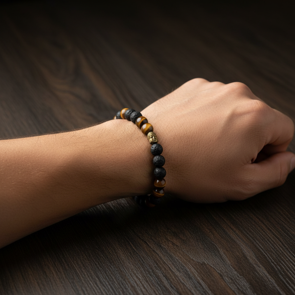 Bracelet homme bois sombre