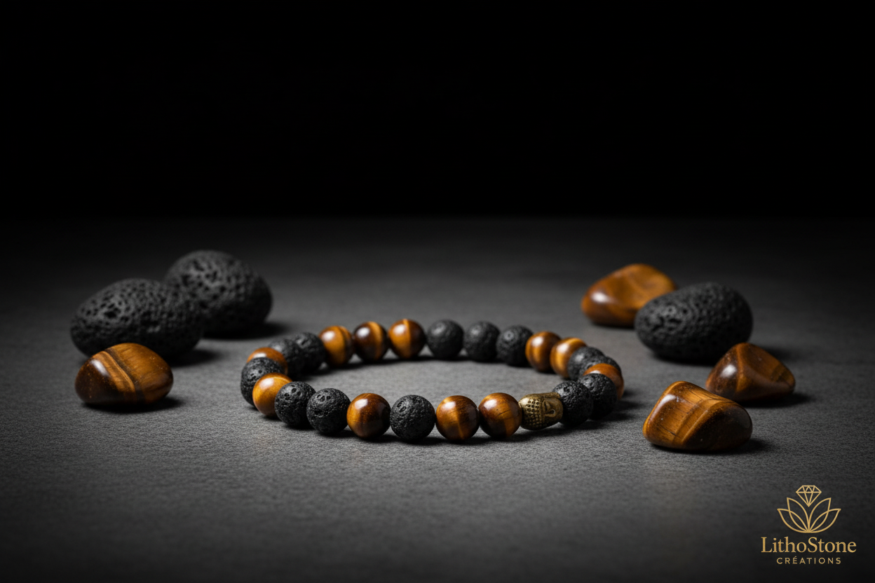 Bracelet pierres symbole