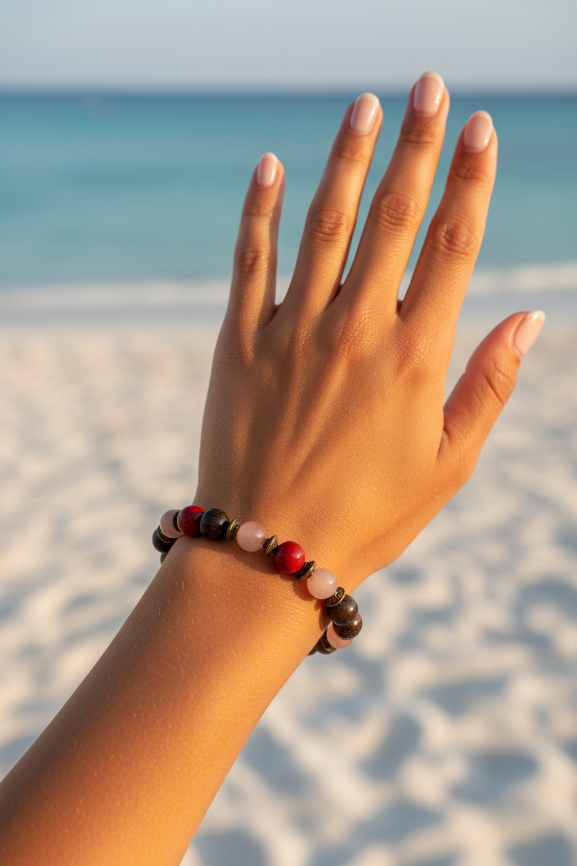 Bracelet porté poignet plage été