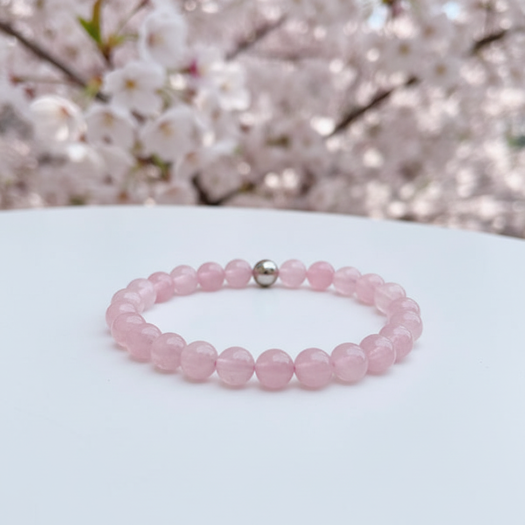 Bracelet quartz rose - cerisiers
