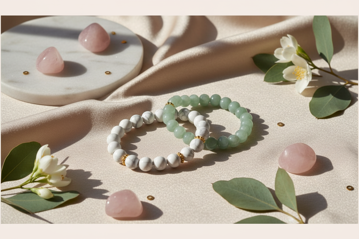 Bracelets en grand - soie champagne