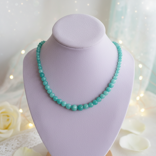 Collier amazonite - Lavande