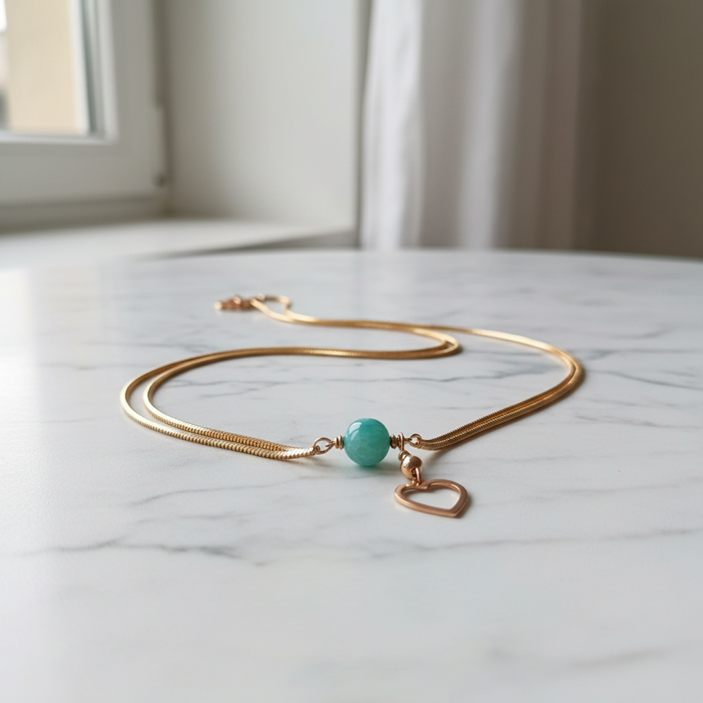 Collier Amazonite marbre