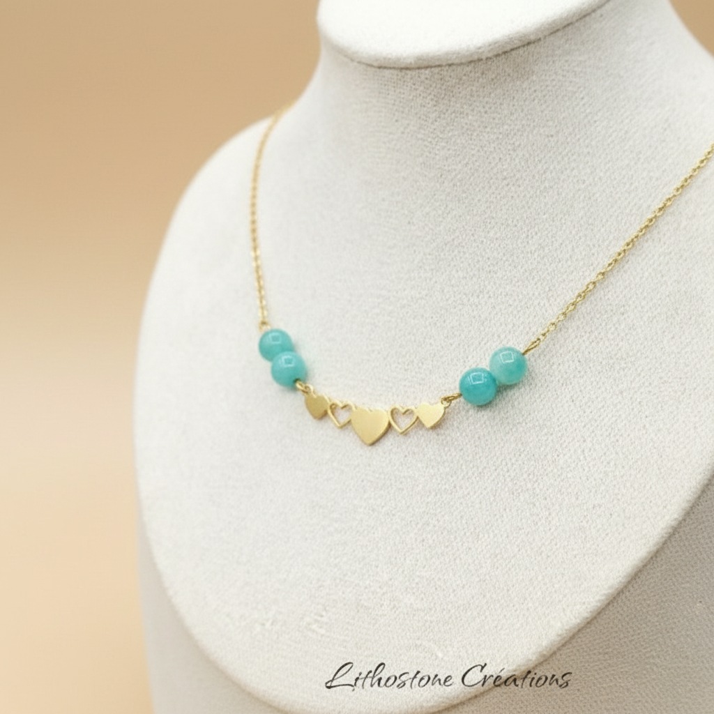Collier Amazonite mis en valeur