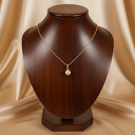 Collier - fond soie champagne