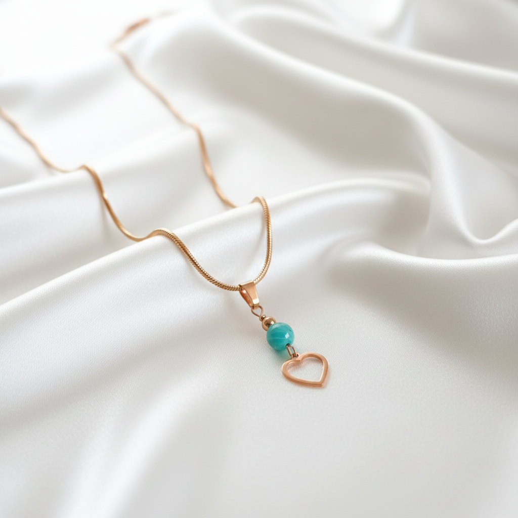 Collier soie blanche