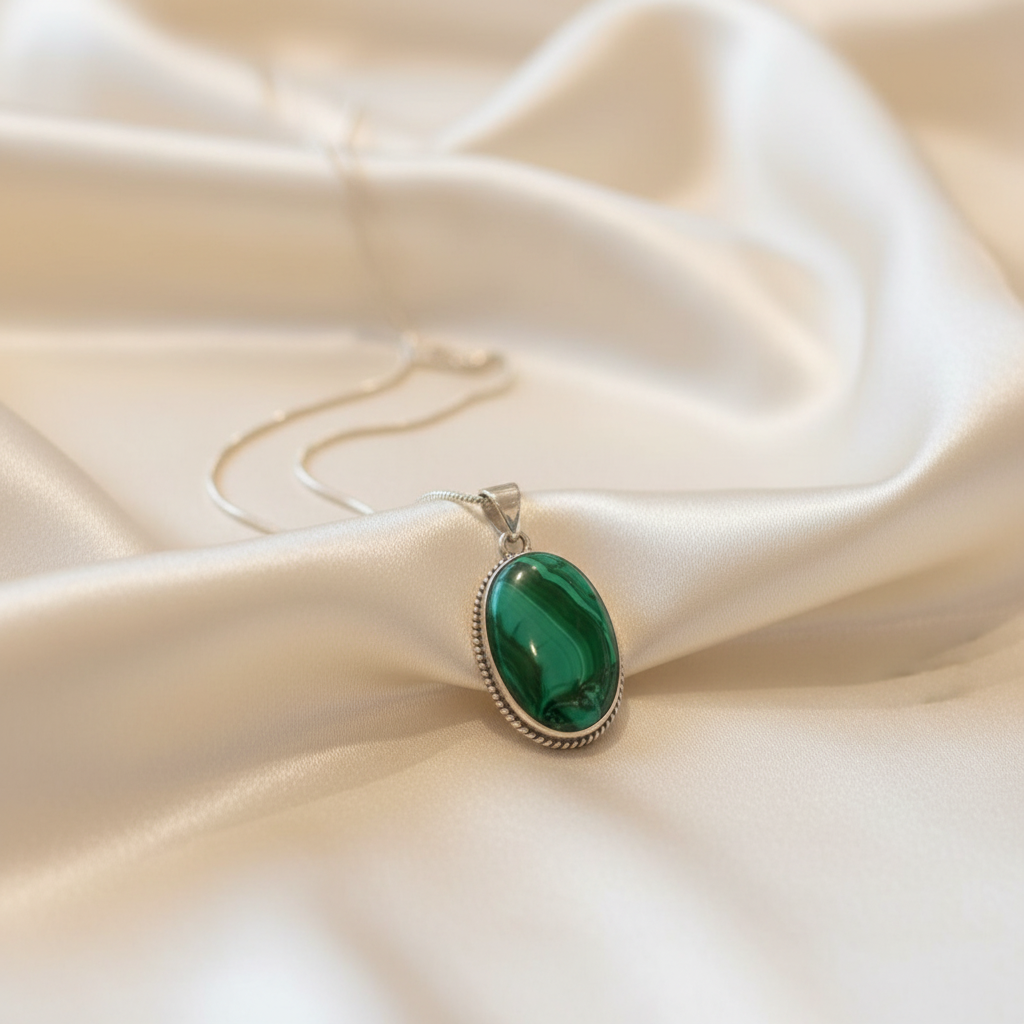 Malachite soie ivoire