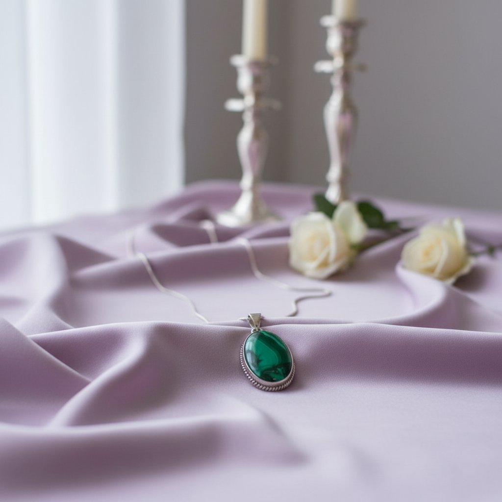 Malachite soie lavande chic