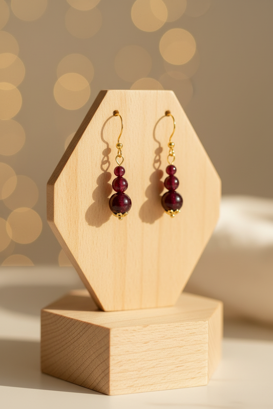 Présentoir hexagonal - bokeh champagne, géométrique sophistiqué