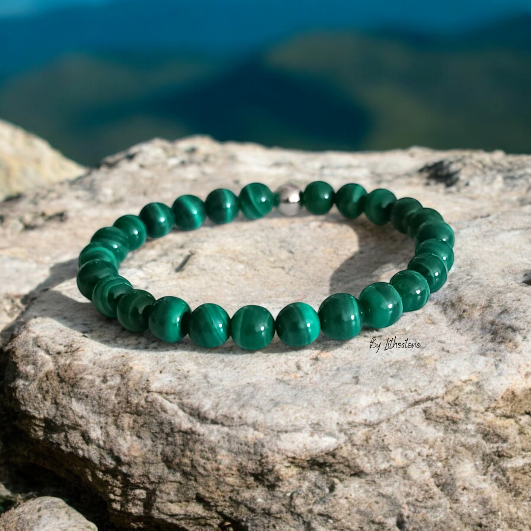 Bracelet en Malachite – Transformation & Protection intérieure