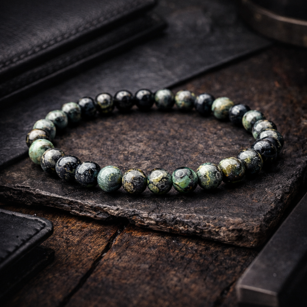 🌿 Bracelet fait main en Pierres Naturelles – Jaspe Kambaba