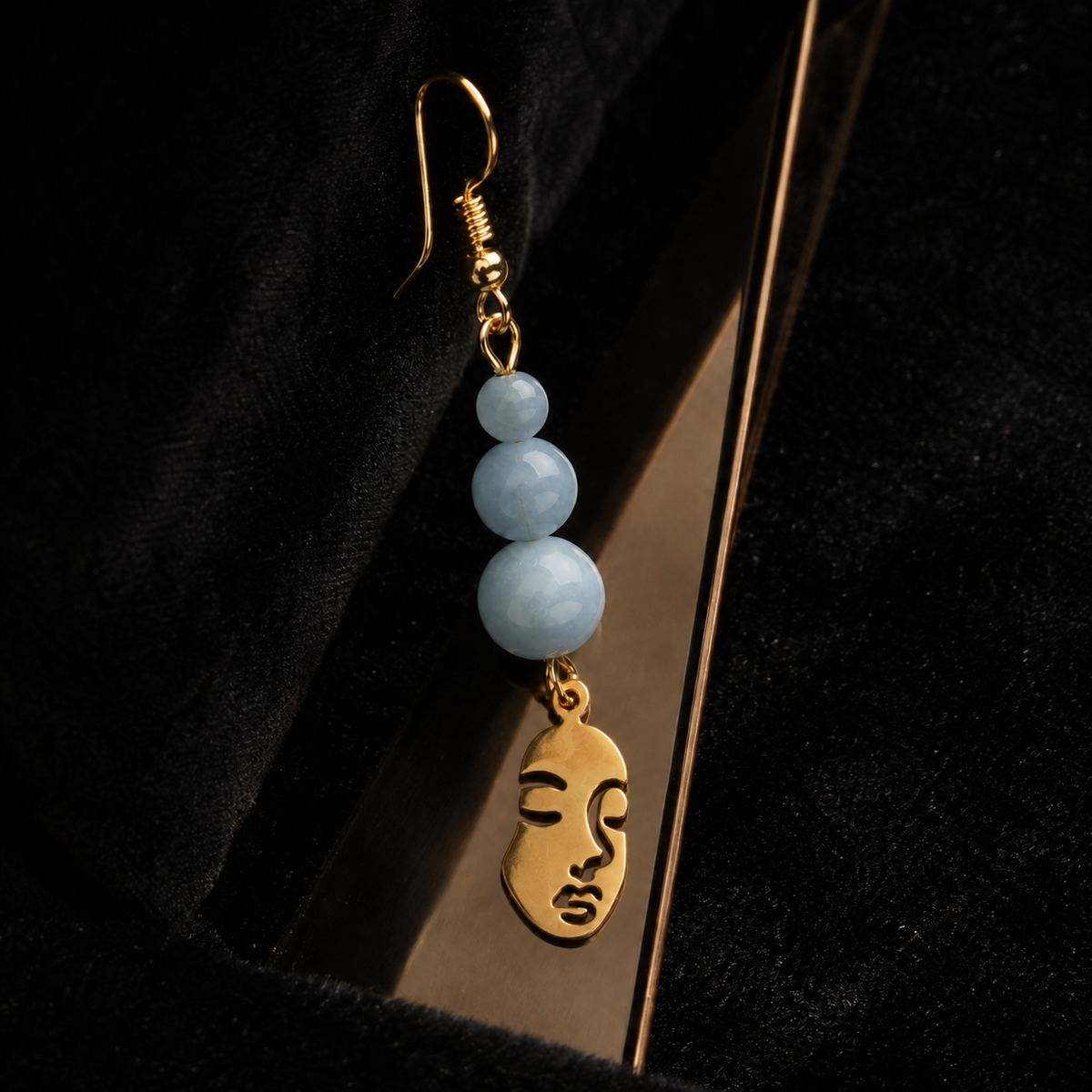 Boucles d’oreilles en Angelite (Anhydrite)– Douceur & Communication apaisée