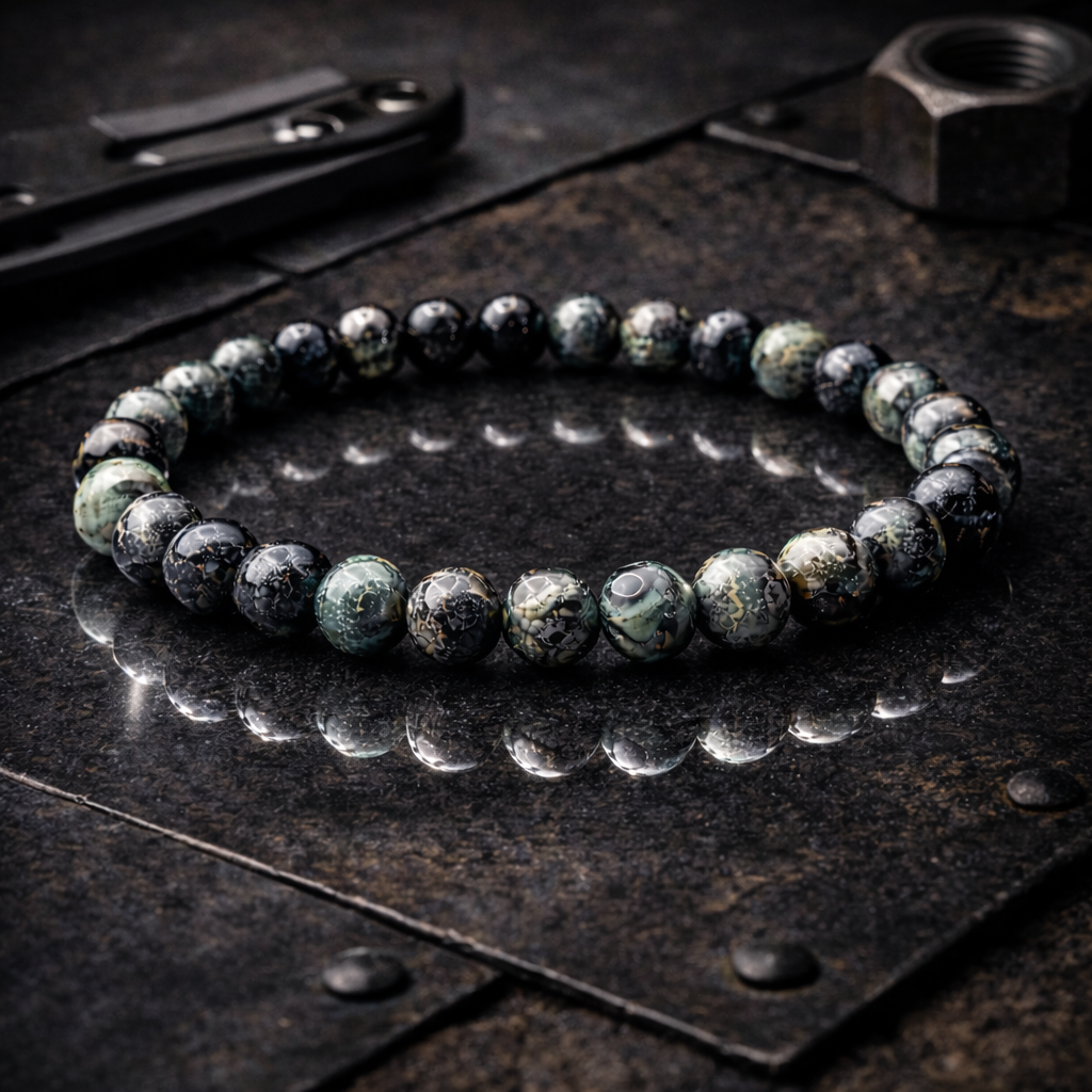 🌿 Bracelet fait main en Pierres Naturelles – Jaspe Kambaba