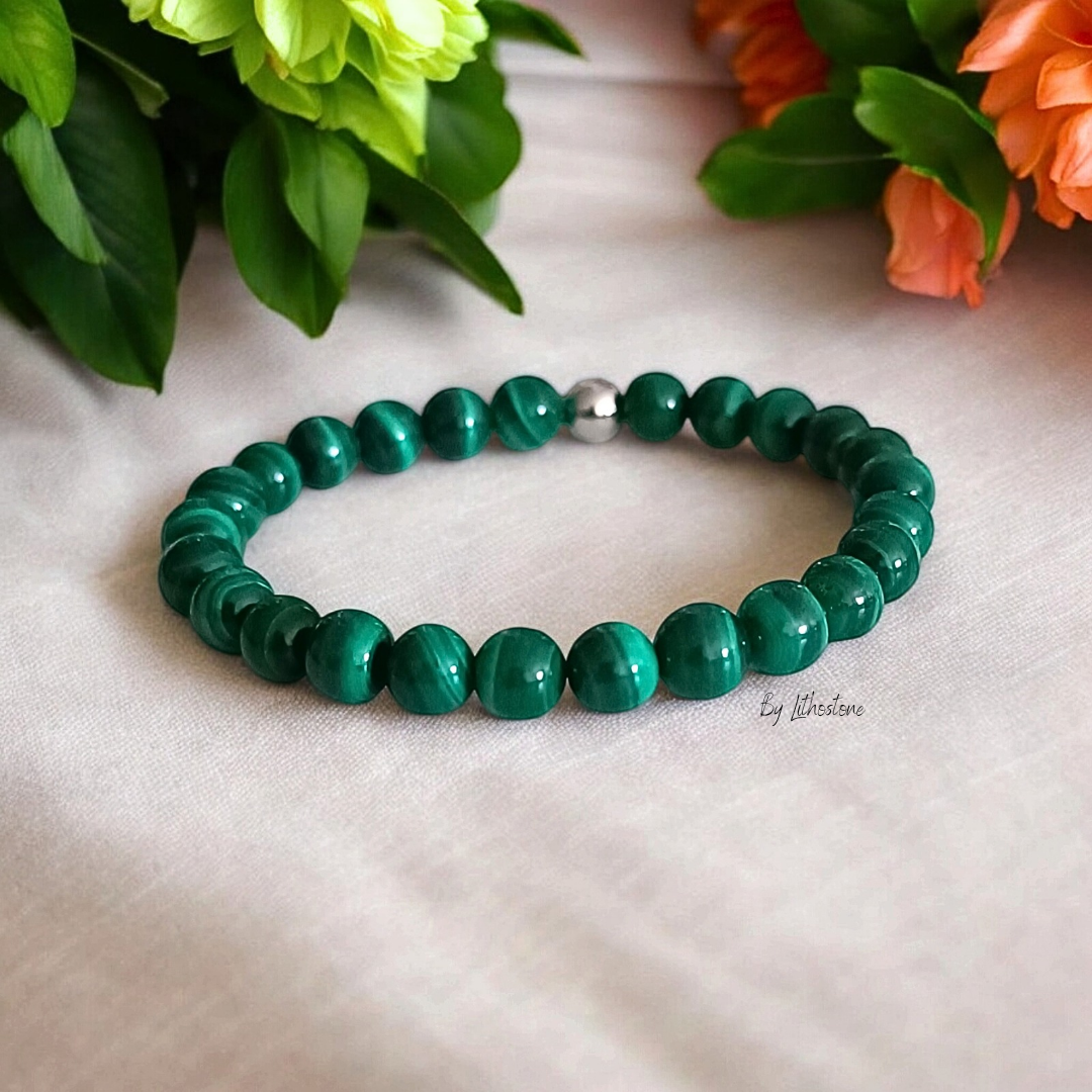 Bracelet en Malachite – Transformation & Protection intérieure