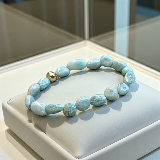 Bracelet en Amazonite – Sérénité & Expression de soi