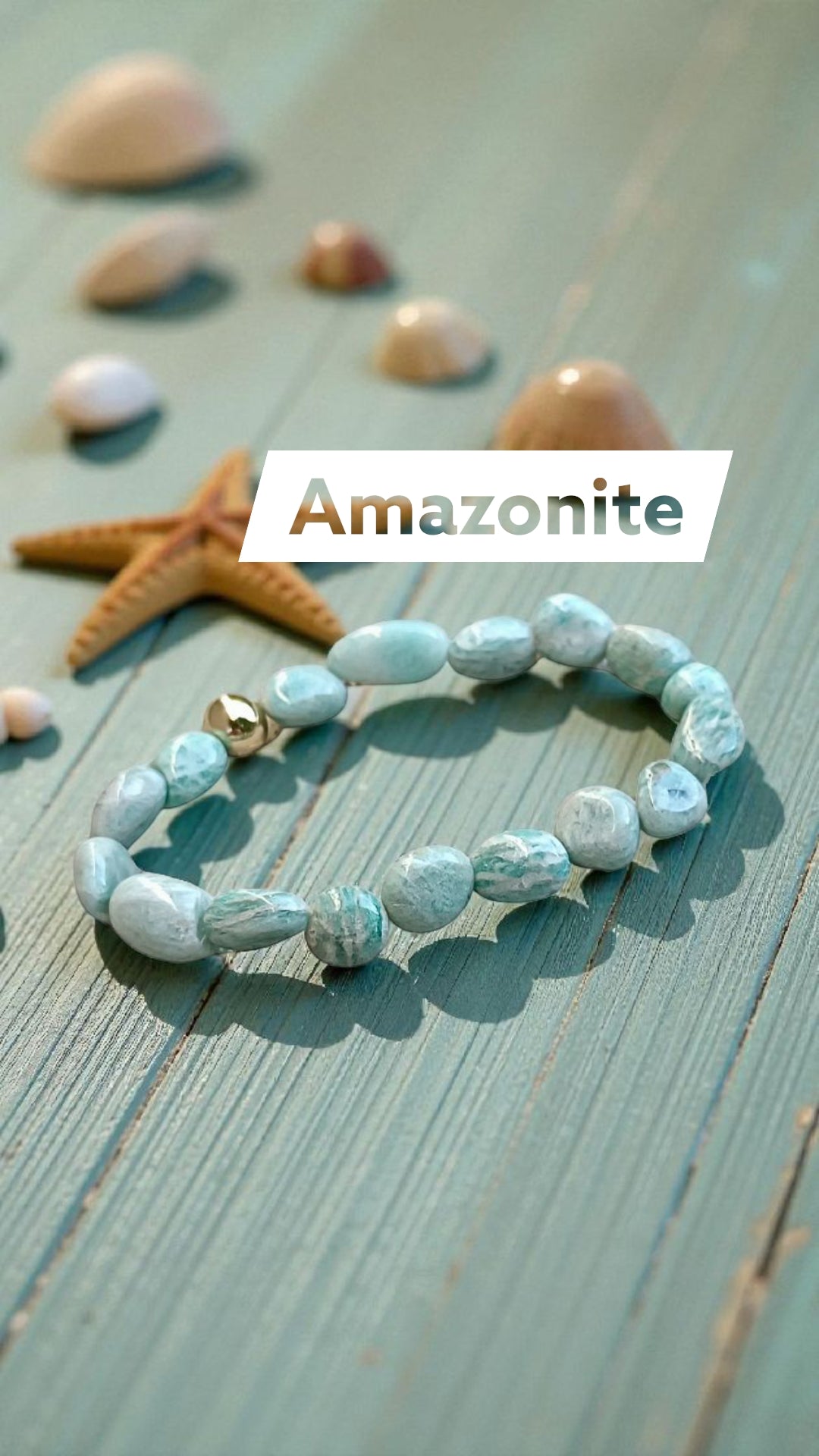 Bracelet en Amazonite – Sérénité & Expression de soi