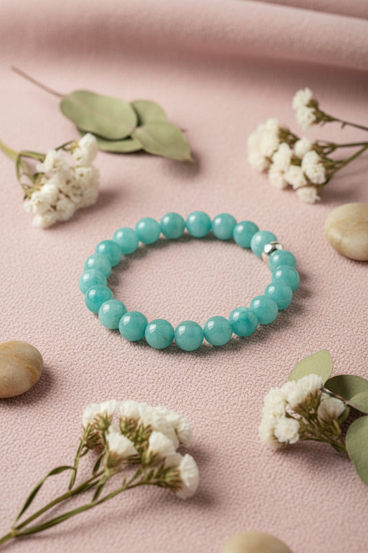 Bracelet en Amazonite – Sérénité & Expression de soi