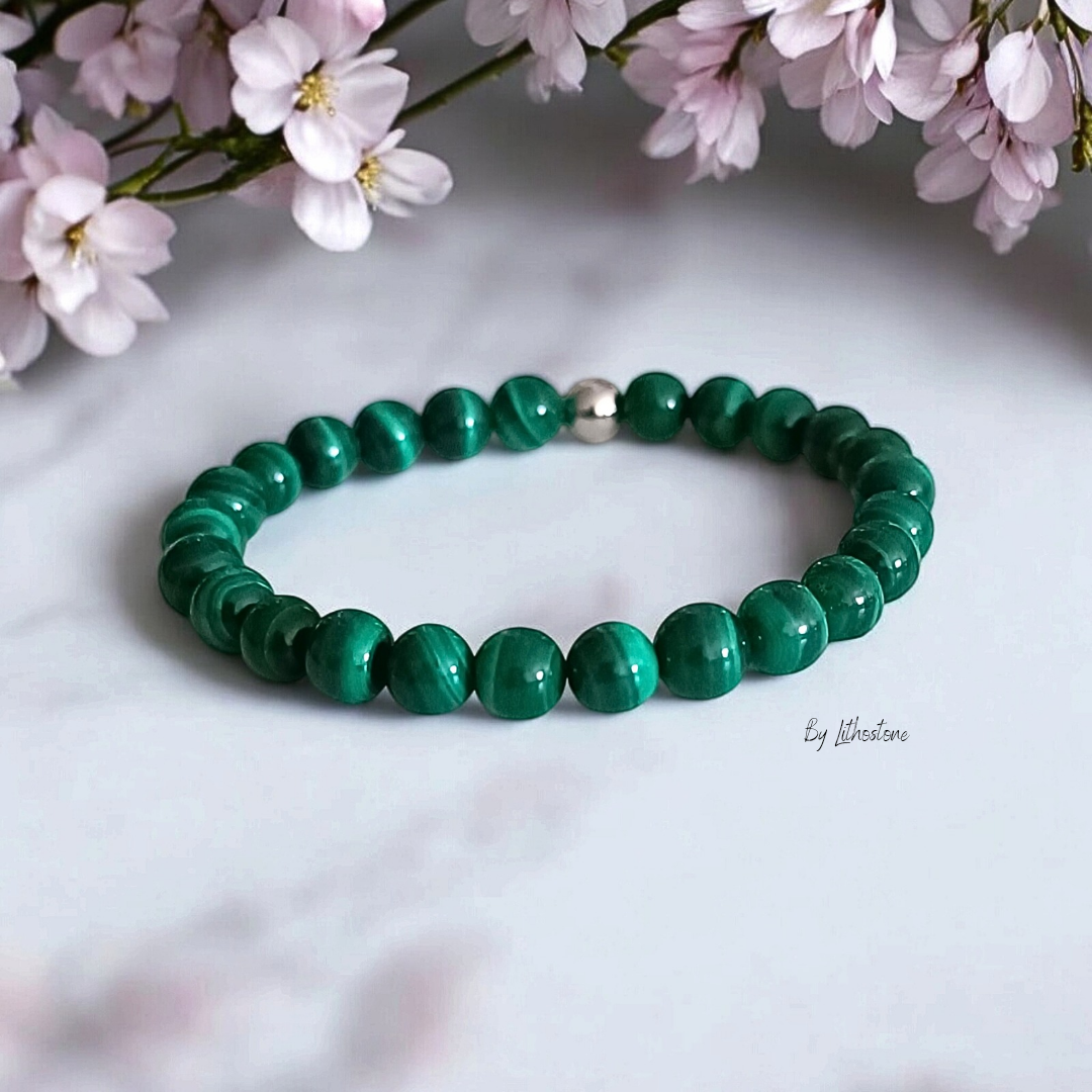 Bracelet en Malachite – Transformation & Protection intérieure