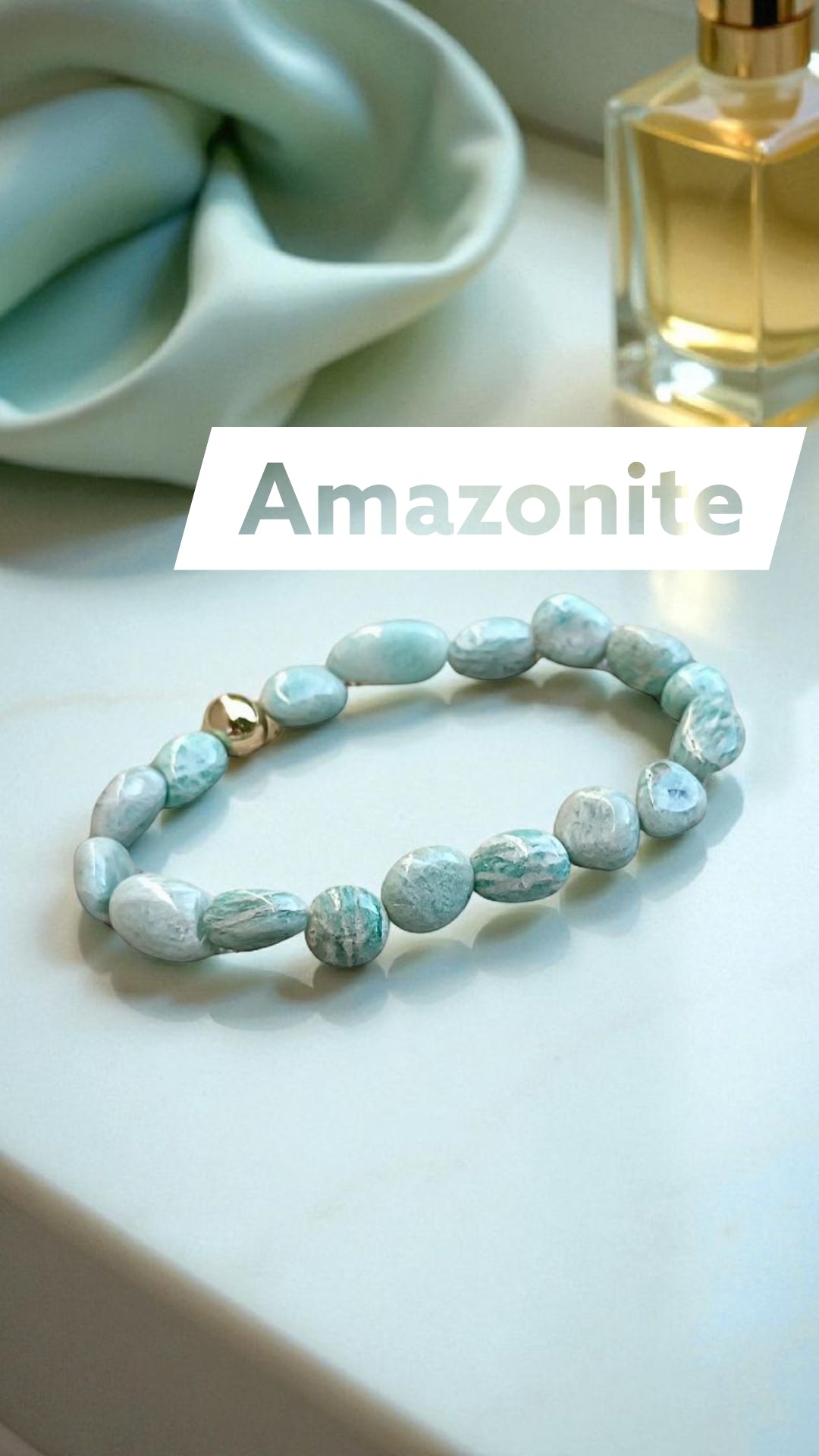 Bracelet en Amazonite – Sérénité & Expression de soi