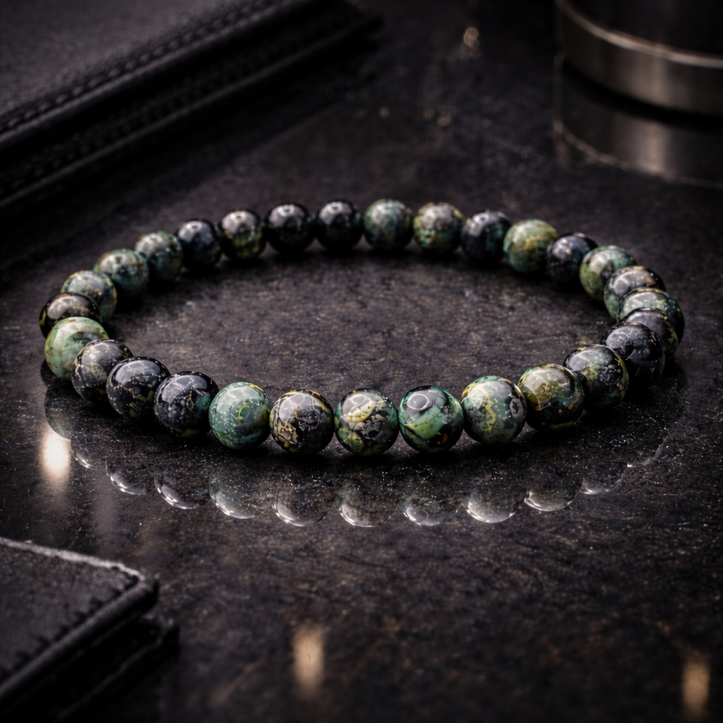 🌿 Bracelet fait main en Pierres Naturelles – Jaspe Kambaba