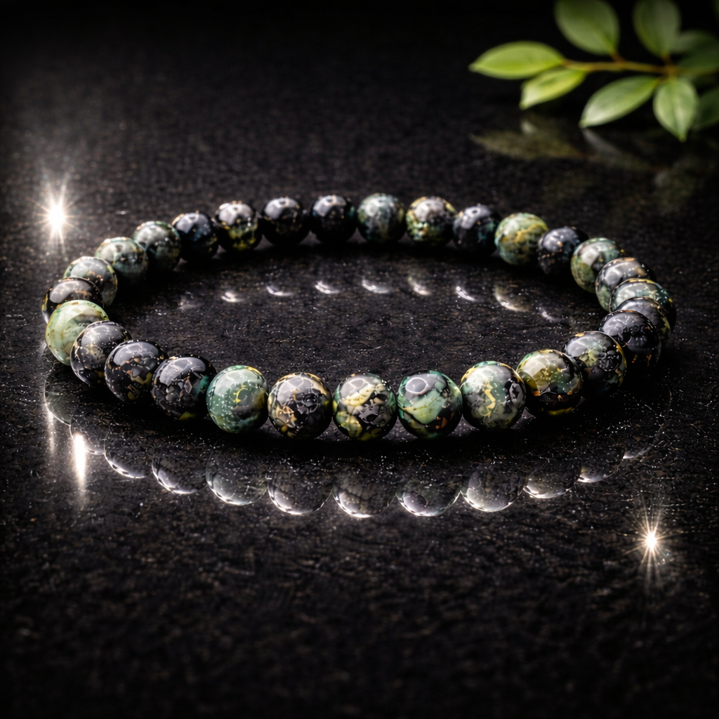 🌿 Bracelet fait main en Pierres Naturelles – Jaspe Kambaba