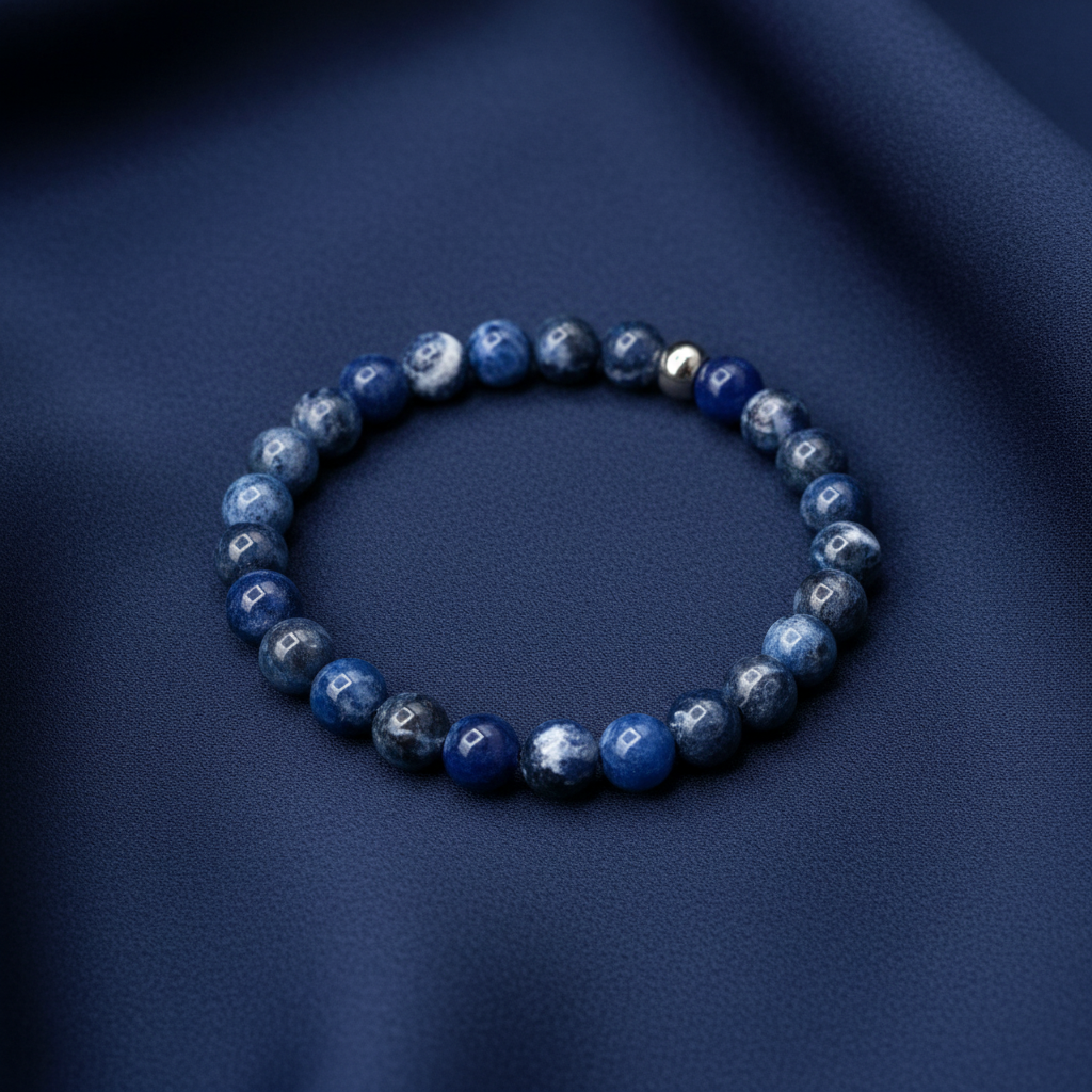 Sodalite visible bleu